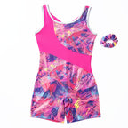 Pink Blaze Print Biketard