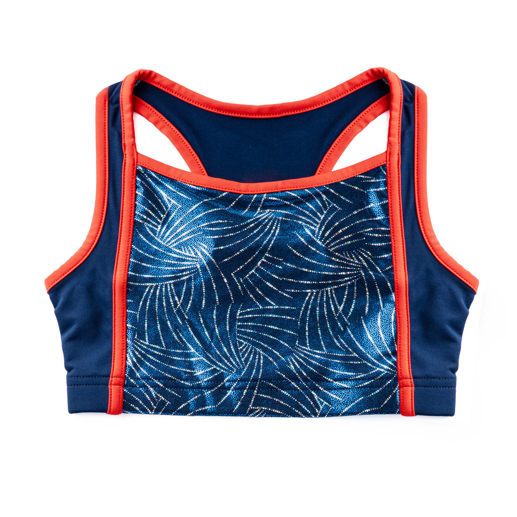 Fireworks Foil Racer Back Bra Top