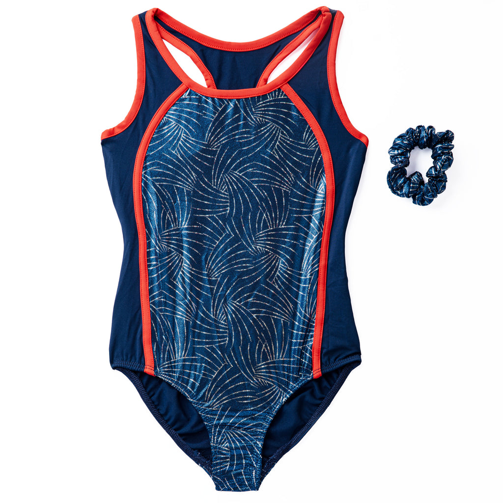 Fireworks Foil Sleeveless Leotard