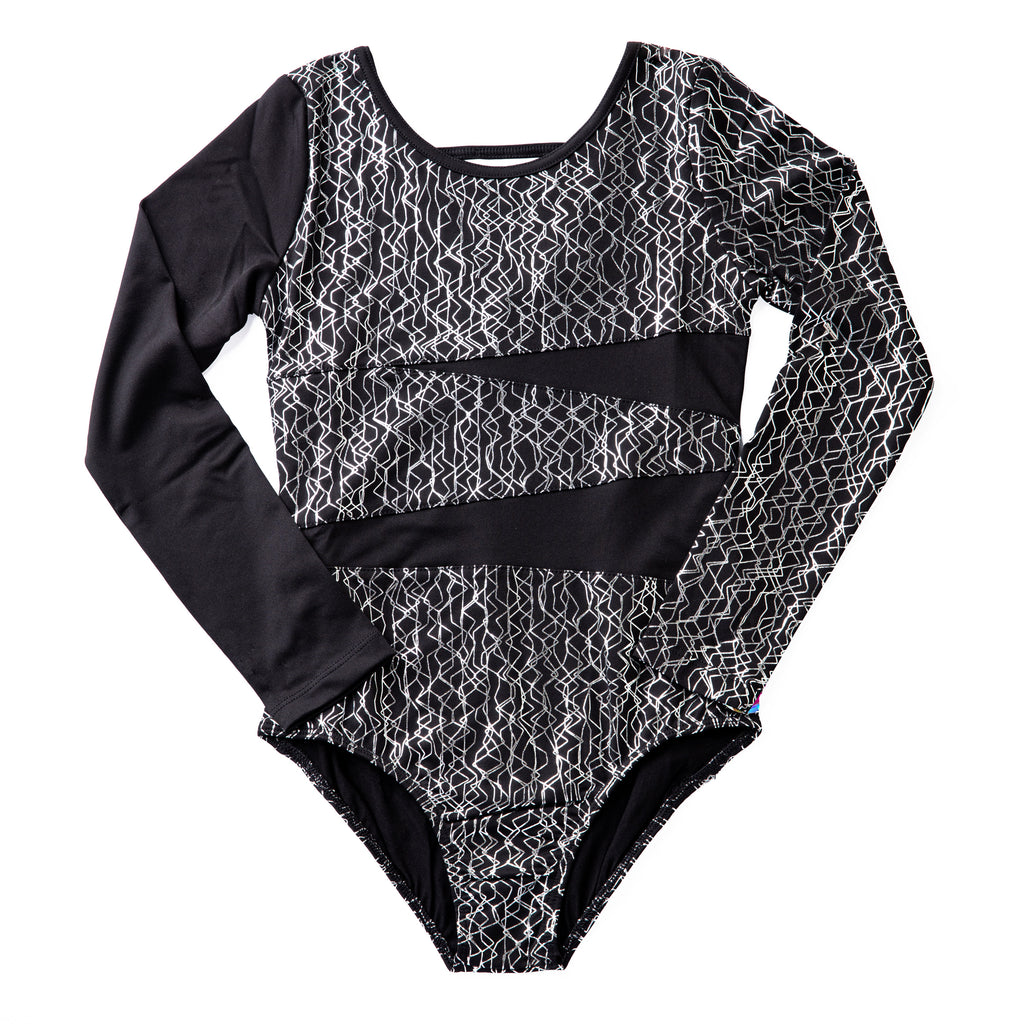 Long Sleeve Foil Tank Leotard