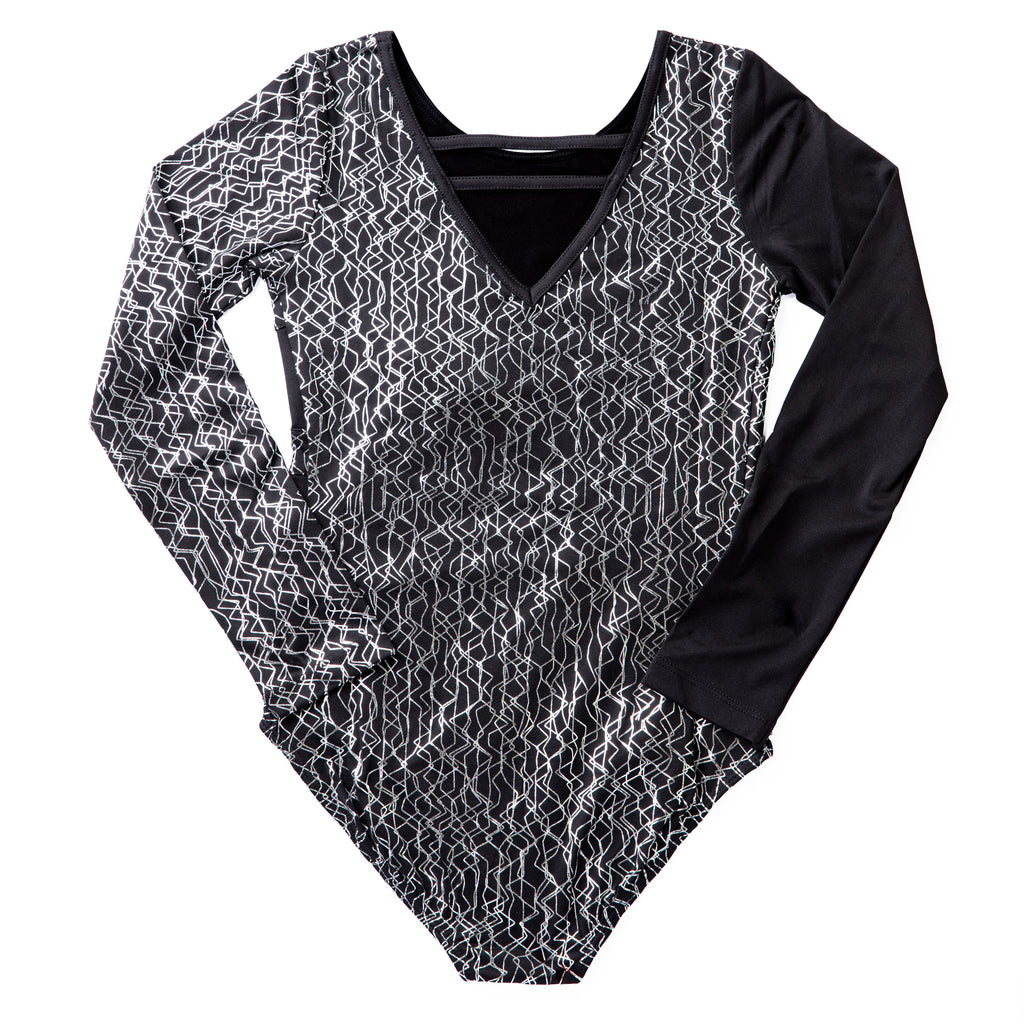 Long Sleeve Foil Tank Leotard