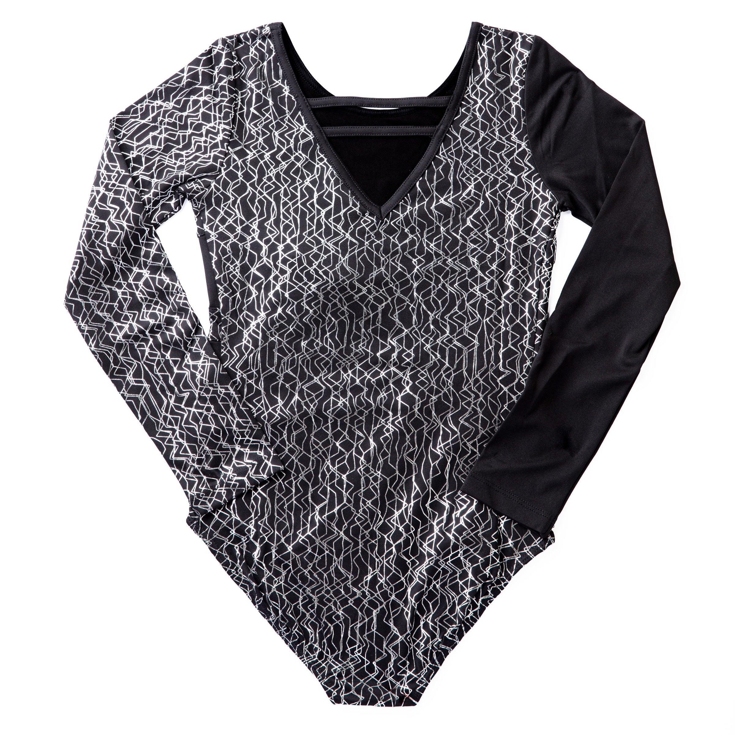 Long Sleeve Foil Tank Leotard