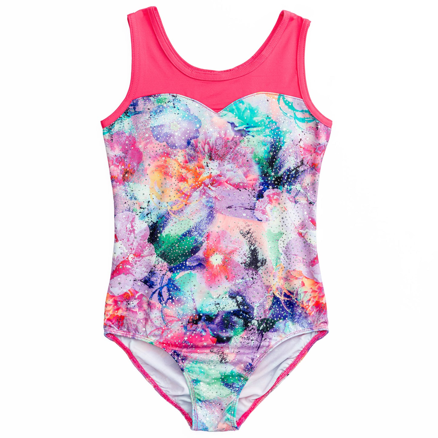 Painted Floral Print Tank Leotard