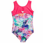 Painted Floral Print Tank Leotard