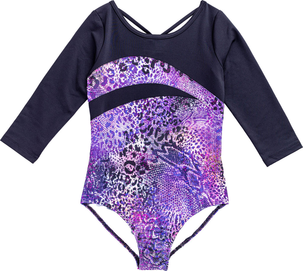 Wild Animal Print 3/4 Sleeve Leotard