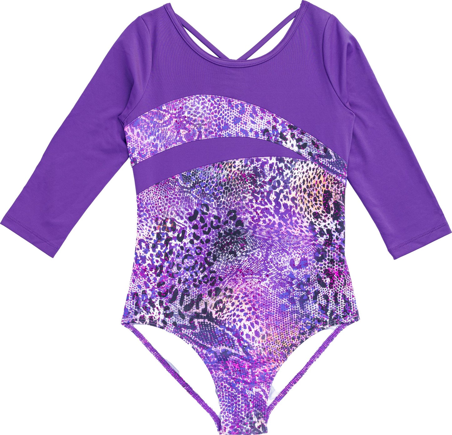 Wild Animal Print 3/4 Sleeve Leotard