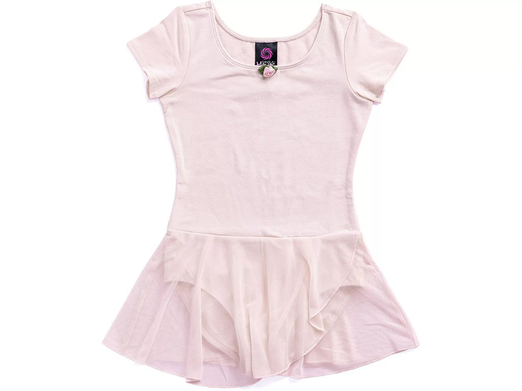 Short Sleeve Skirtall w/ Rosette